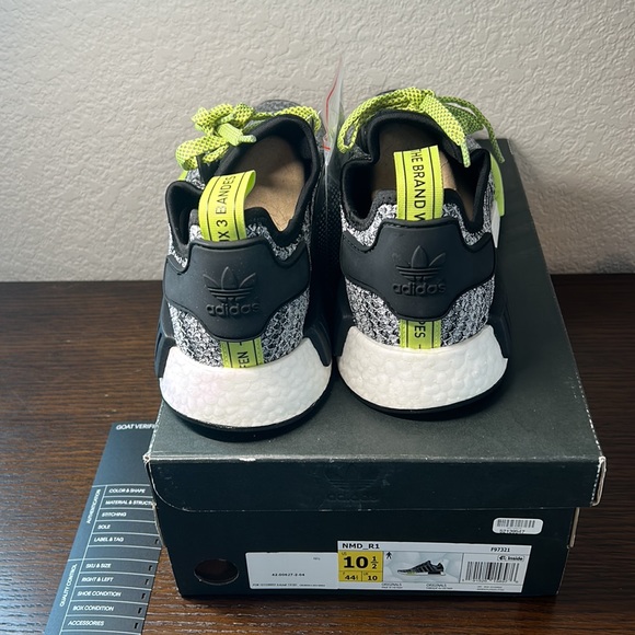 Adidas NMD R1, reflective, F97321, new in the box Goat verified, mens US 10.5 - Picture 5 of 9